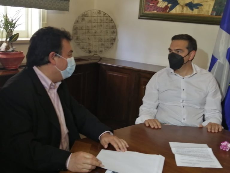 Στον δήμαρχο Πύργου ο πρόεδρος του ΣΥΡΙΖΑ-Προοδευτική Συμμαχία Αλέξης Τσίπρας