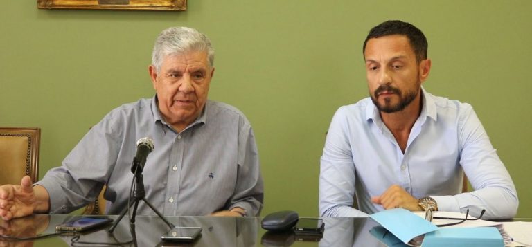 Συνέντευξη τύπου του Δημάρχου Πύργου κ. Γαβριήλ Λιατσή και του Αντιπροέδρου του ΔΟΠΠ κ. Νικολάου Λαϊνόπουλου